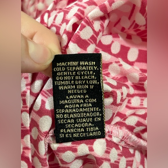 Milano - Sleeveless Pink Patterned Ruffle Blouse - Picture 10 of 11